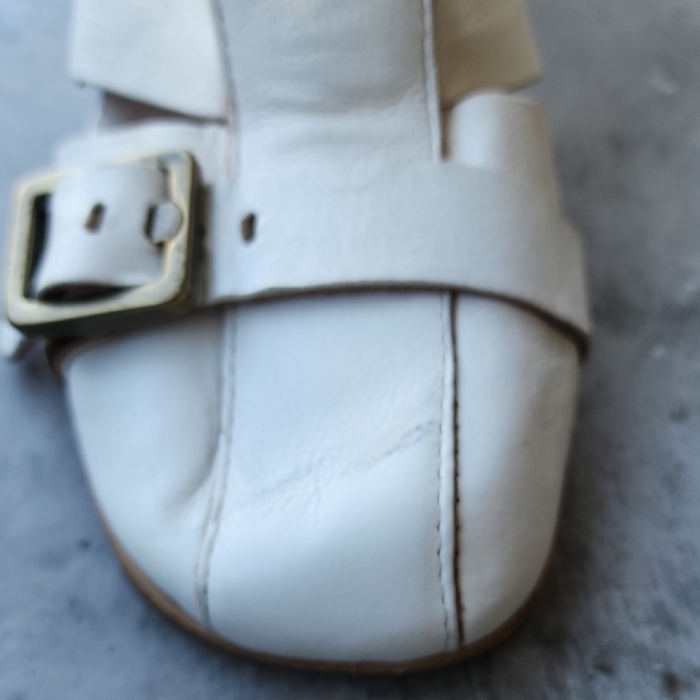 A.S.98 Emery Pump In Milk Heeled Sandals - Picture 2 of 15